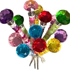Beaded Plant Lollipop Decoration; Green